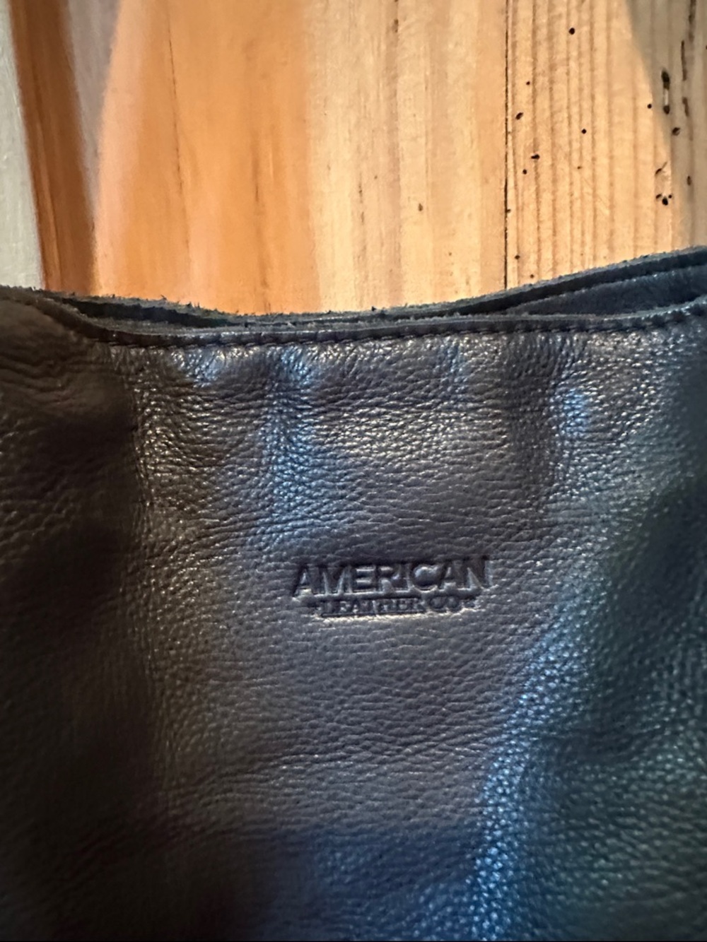 Black Leather Tote with Dual Shoulder Straps - Picture 2 of 4